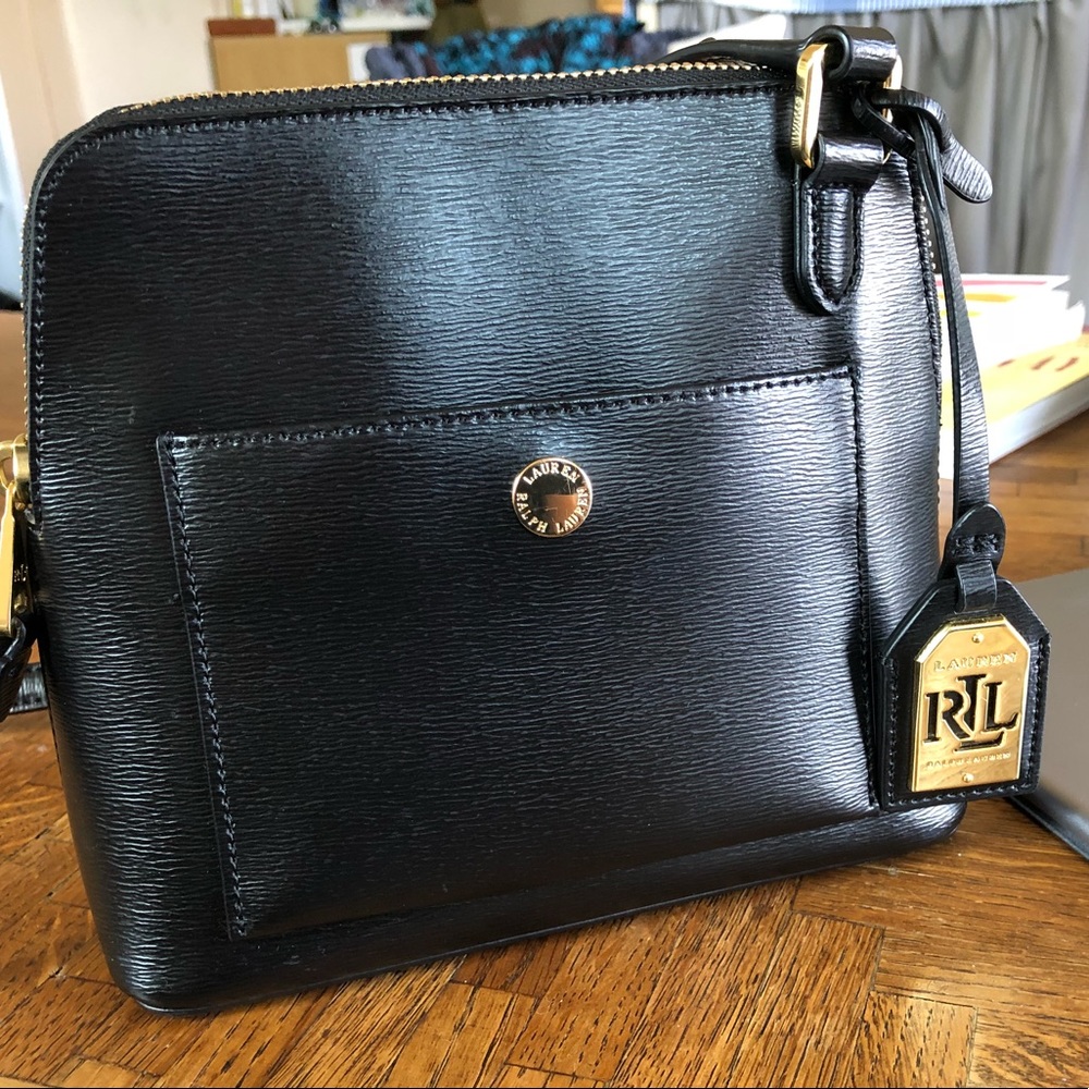 NWT RARE Newbury Bailey black leather purse